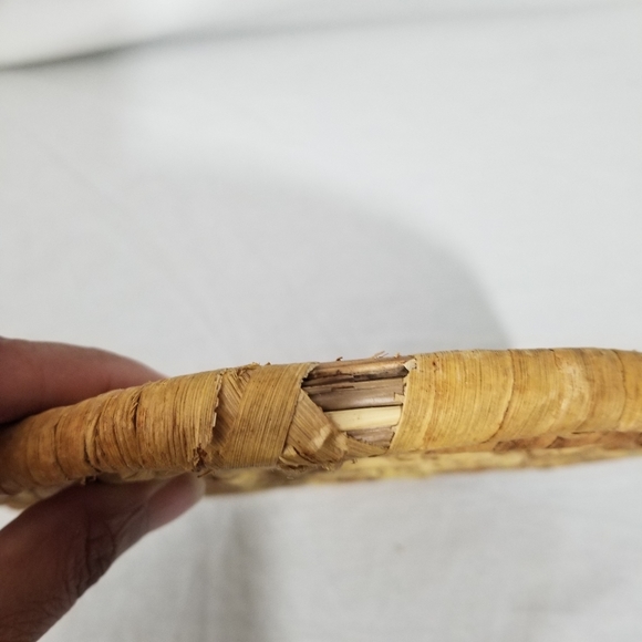 Wooden/wicker round Trivets two - Picture 9 of 11